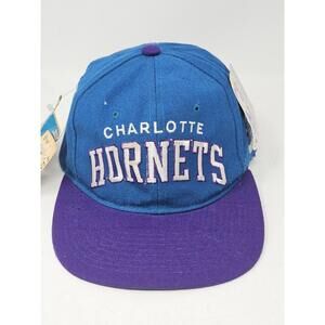 Vintage Starter Charlotte Hornets Arch Script Snapback Hat Cap Deadstock Issues